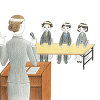 イラスト「講義中」
